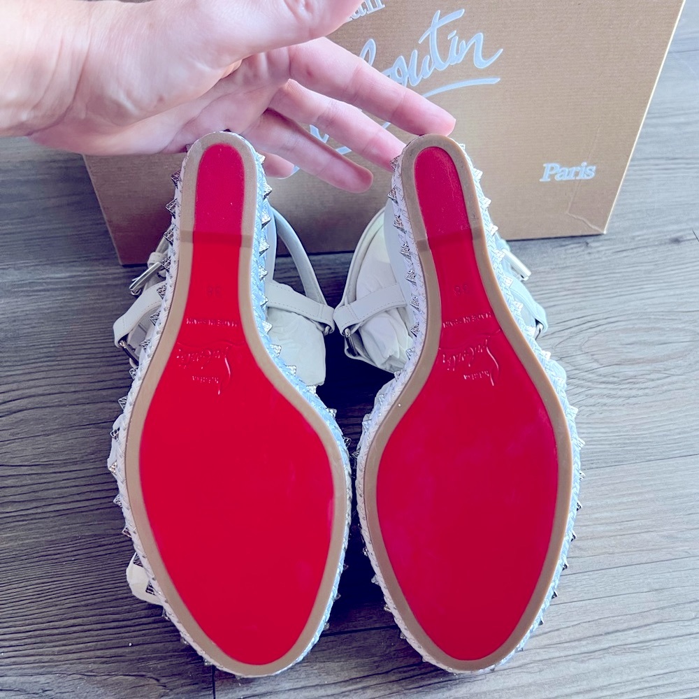 Christian Louboutin Pyraclou Womens Platform & Wedge Sandals w/ box and bag. - Picture 5 of 11